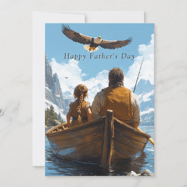 La fête des pères Papa et fille vont à la pêche (Devant)