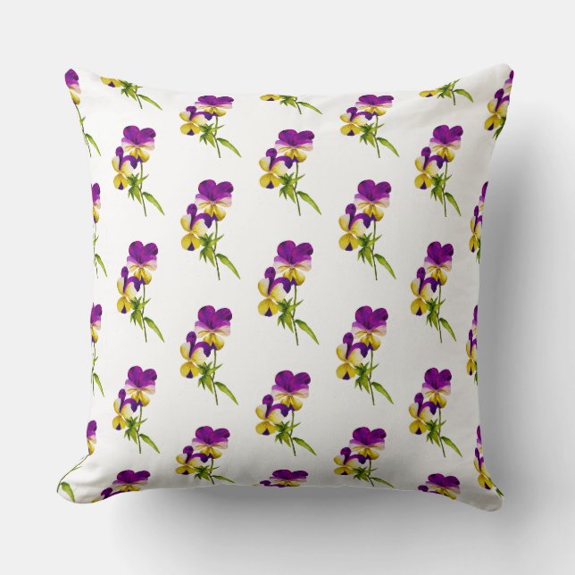 'La fête du Pansy' sur un oreiller à lancer (I) (Recto)