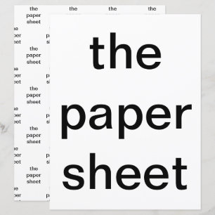 la feuille de papier