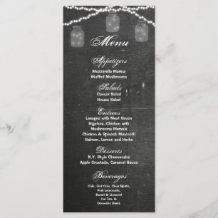 La ficelle de pot de maçon de 25 cartes de menu