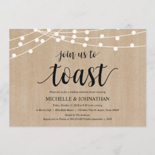 La ficelle rustique allume des invitations de