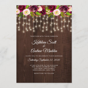 La ficelle rustique allume le faire-part de