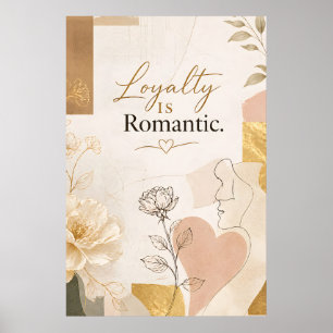 La fidélité est de l'or romantique Affiche de typo