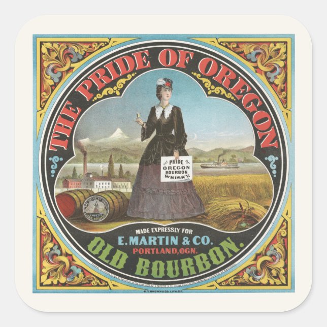 La Fierté de l'Oregon, Ancienne Étiquette de Bourb (Devant)