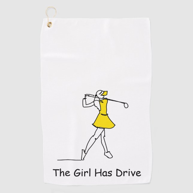 La fille a la voiture, serviette de golf (Devant)