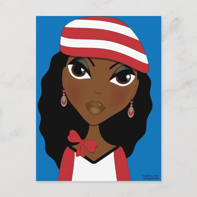 La Fille Dans La Carte Postale Casquette (Devant)