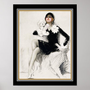 "La fille en noir" Art Déco 1928