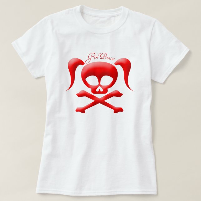 La fille pirate le T-shirt (Design devant)