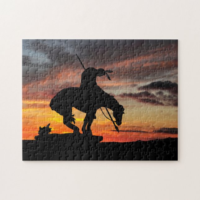La fin du sentier Silhouette Jigsaw Puzzle (Horizontal)