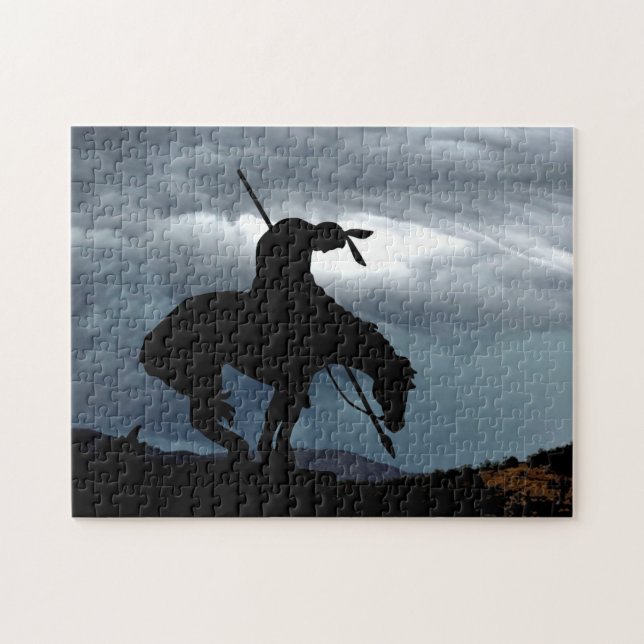 La fin du sentier Silhouette Jigsaw Puzzle (Horizontal)