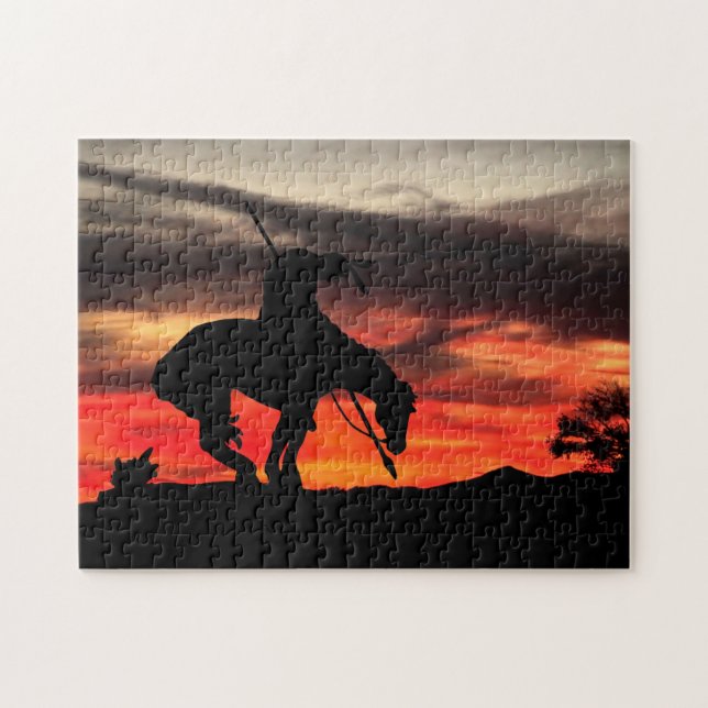 La fin du sentier Silhouette Jigsaw Puzzle (Horizontal)