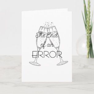 La fin d'une erreur carte de divorce au champagne