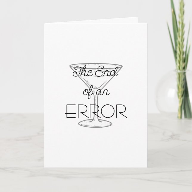 La fin d'une erreur carte de divorce Martini (Devant)