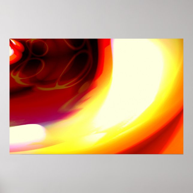La flamme - Poster en Art numérique Abstrait rouge (Devant)