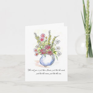 La fleur aiment juste la carte de vent