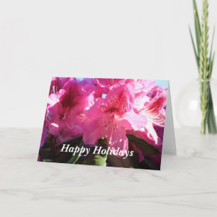 la fleur rhododendron rose toute la carte de voeux