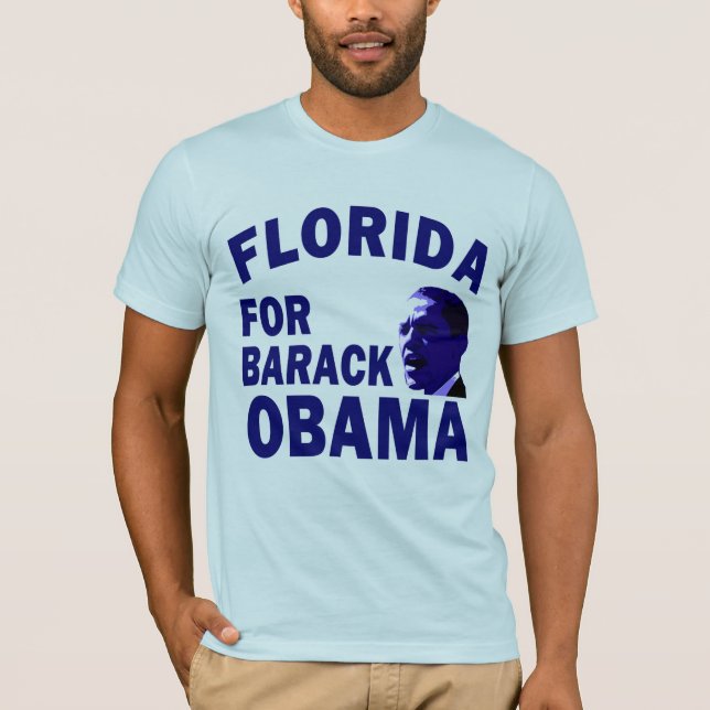 La Floride pour le T-shirt bleu d'état d'Obama (Devant)