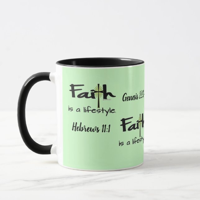 "La foi est un mode de vie" - Tasse / Mug pour boi (Gauche)