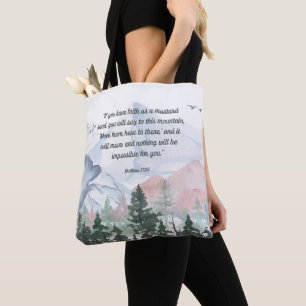 La foi peut déplacer les montagnes Bible Verse Sac