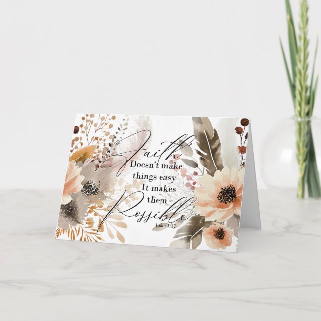 La Foi Rend Les Choses Possibles Cartes De Voeux (Devant)
