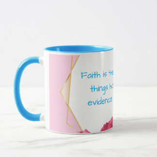 La foi rose et bleue est la Mug religieuse