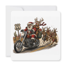 La folle chevauchée de Noël de Santa sur la route 