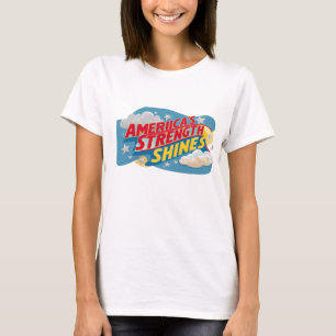 La force de l'Amérique brille le T-shirt