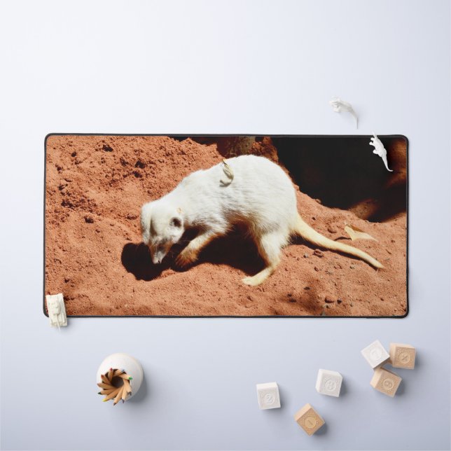 La forêt de la nature : Blancs de Meerkat creuser  (Tableau pour enfants)