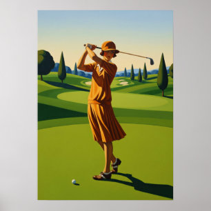 LA GOLFEUSE (Le Golfeur) - Artwo Art Déco Original