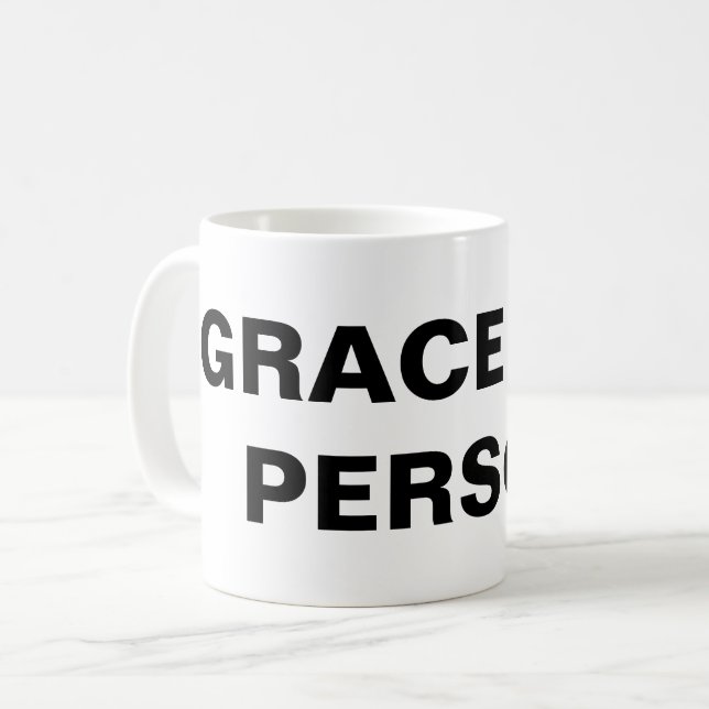 "La grâce est une personne" Mug classique (Devant gauche)