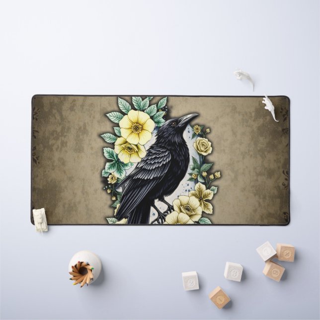 La grâce et l'élégance du corbeau. (Tableau pour enfants)