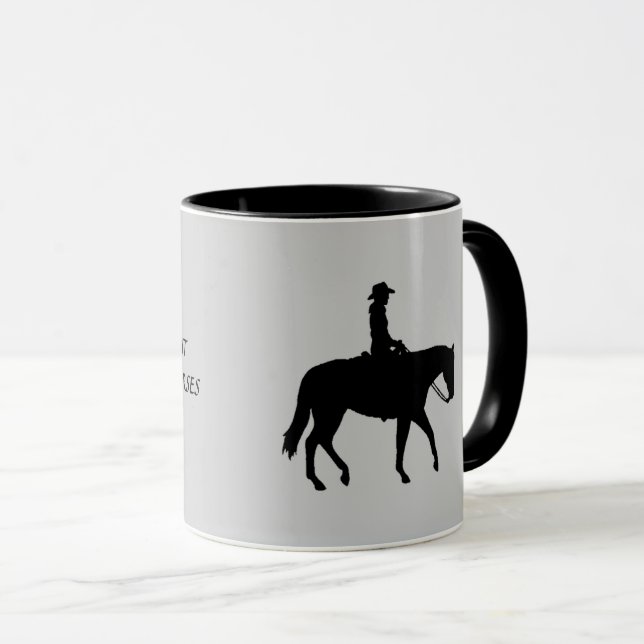 La grand-maman de cheval monte la tasse (Devant droit)