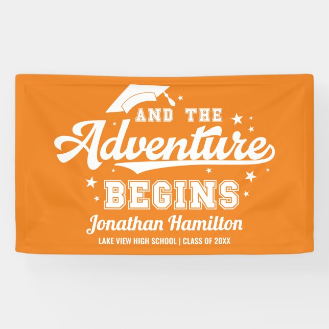 La grande aventure commence Bannière de fête de re (Horizontal)