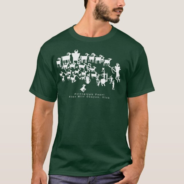 La Grande Chasse Petroglyph Panel T-Shirt (Devant)