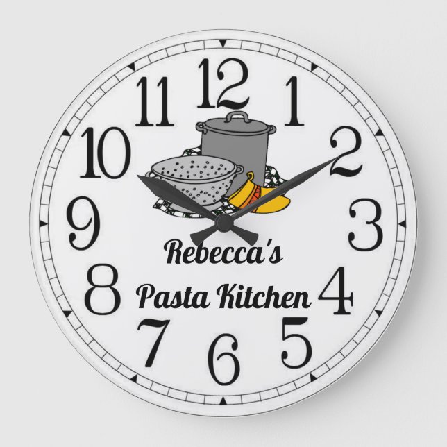 La grande horloge de la cuisine de pâtes de Rebecc (Recto)