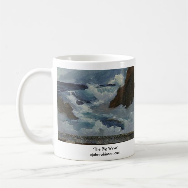La grande tasse de briseurs de vague et de matin (Gauche)
