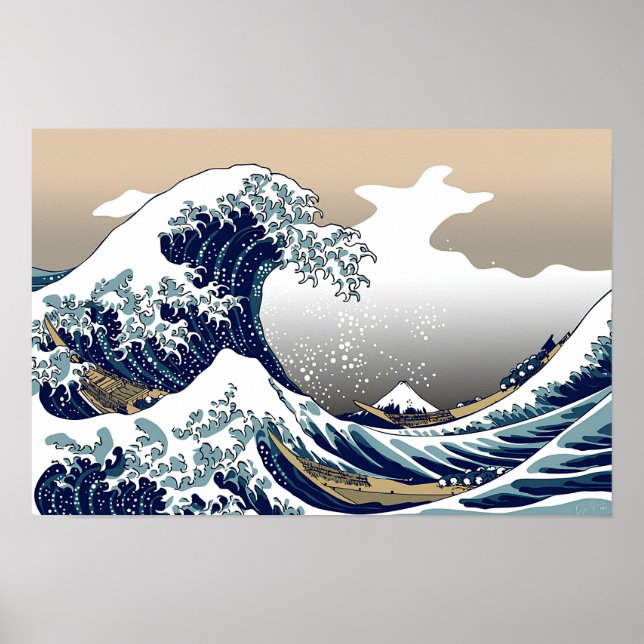 La Grande Vague au large de Kanagawa Impression d' (Devant)