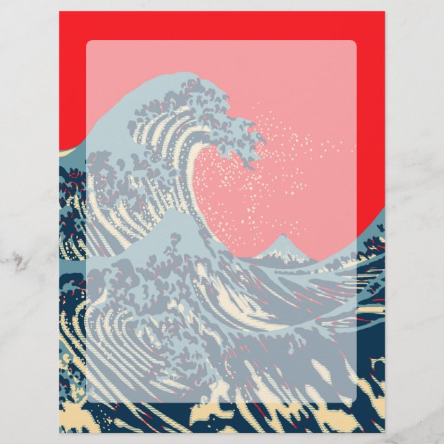 La Grande vague de Hokusai dans un style dynamique (Devant)