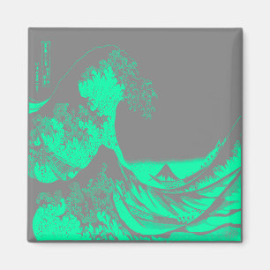 La Grande Vague Magnets verts et gris
