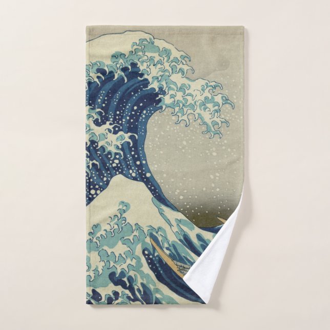 La grande vague outre de Kanagawa (Serviette à main)