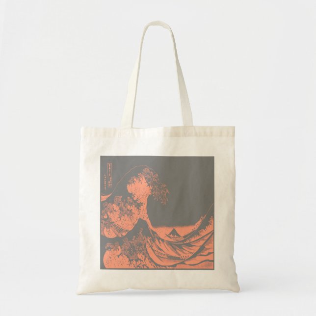 La Grande Volée Sac fourre-tout Pêche & Gris (Devant)