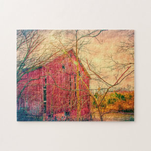 La grange rustique Ohio. Jigsaw Puzzle