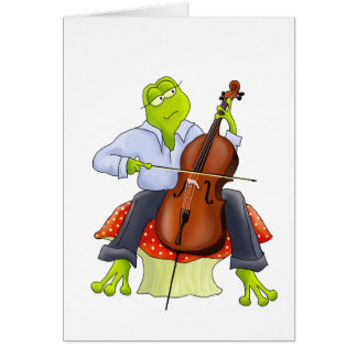 La grenouille joue le violoncelle
