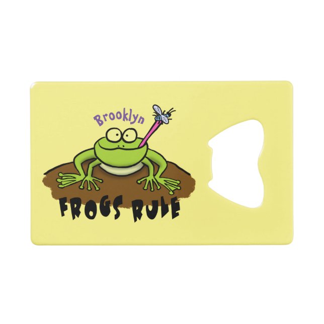 La grenouille règle drôle dessin de grenouille ver (Devant (Horizontal))