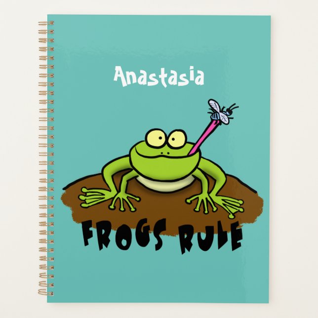 La grenouille règle drôle dessin de grenouille ver (Devant)