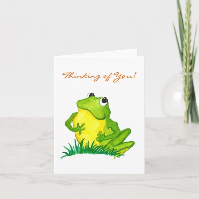 La grenouille verte 'Pensez à vous ! ' Carte de co (Devant)
