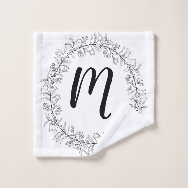 La guirlande de monogramme personnalisent (Gant de toilette)