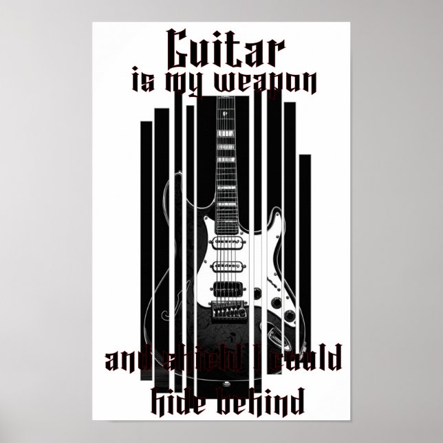 La guitare est mon arme, poster (Devant)