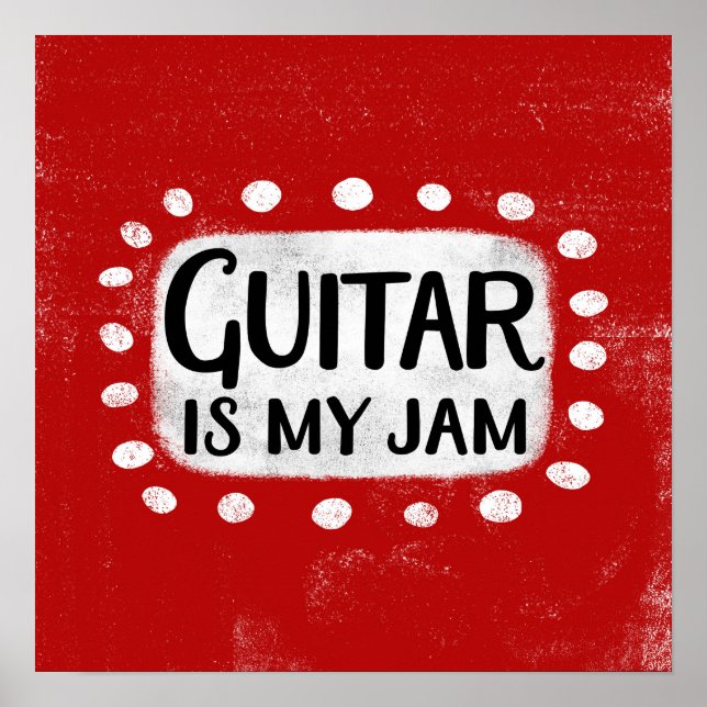 La Guitare Est Mon Poster Poster Wall Art (Devant)