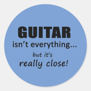 La guitare n'est pas tout Sticker rond classique